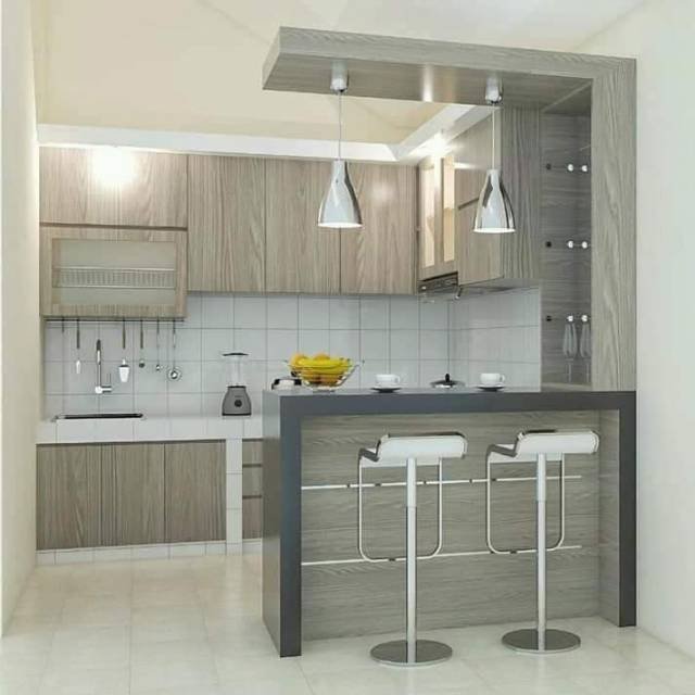 KITCHEN SET HPL KAYU / KITCHEN SET MINIMALIS / KITCHEN SET