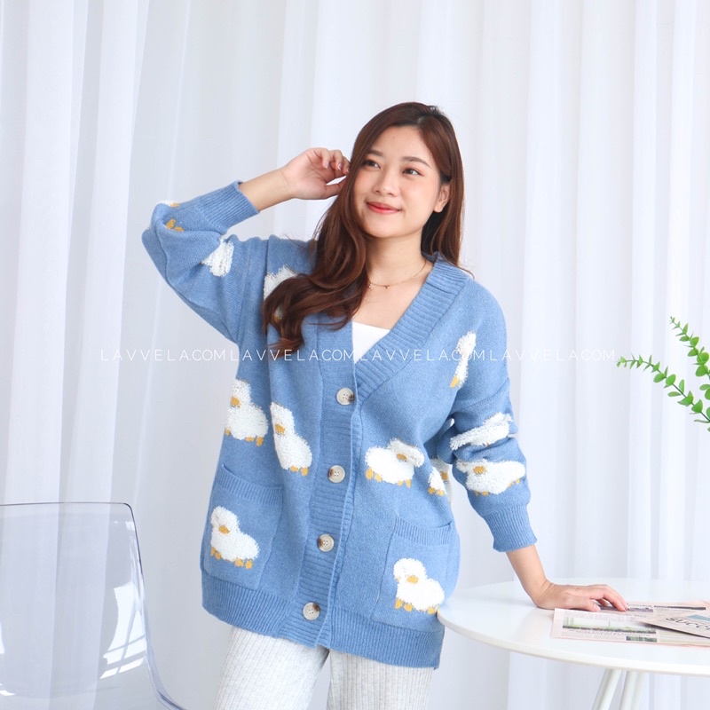 LAVVELA CARDIGAN IMPORT RAJUT DOMBA