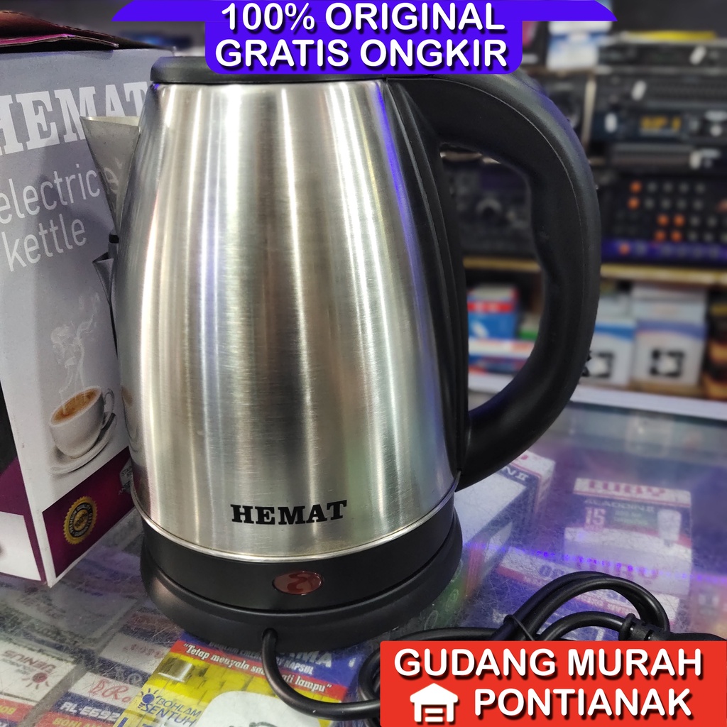 Teko Listrik VAIDA / SQRS / Teko listrik Scarlet /Teko listrik Hemat 2 Liter Stainless Anti karat / Kettle listrik scarlet