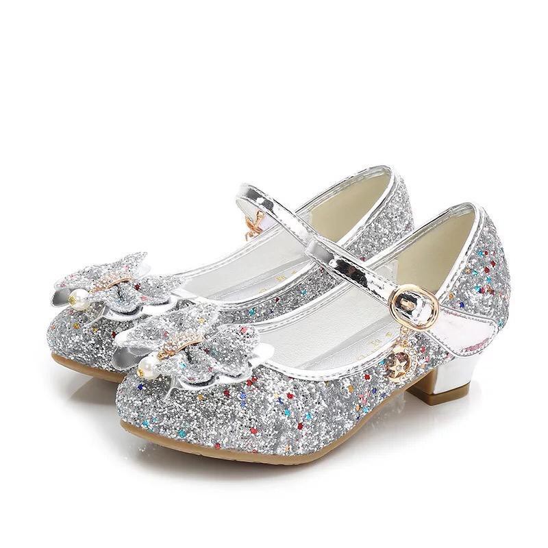 (LOLI-JKT)SP-117 SEPATU HEEL FROZEN PESTA ANAK SEPATU BLINK ELEGANT