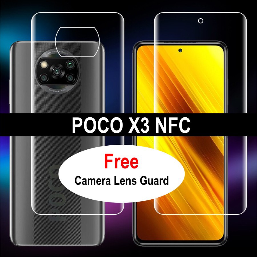 XIAOMI POCOPHONE X5 5G X3 PRO POCOPHONE F3 POCO X3 PRO POCO F3 ANTI GORES HYDROGEL FULL BODY FRONT AND BACK