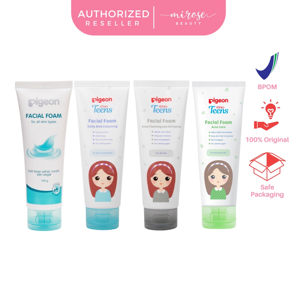 PIGEON Teens Facial Foam for All Skin / Sabun Muka / Pembersih Wajah / Acne / Daily Mild Normal / Oil