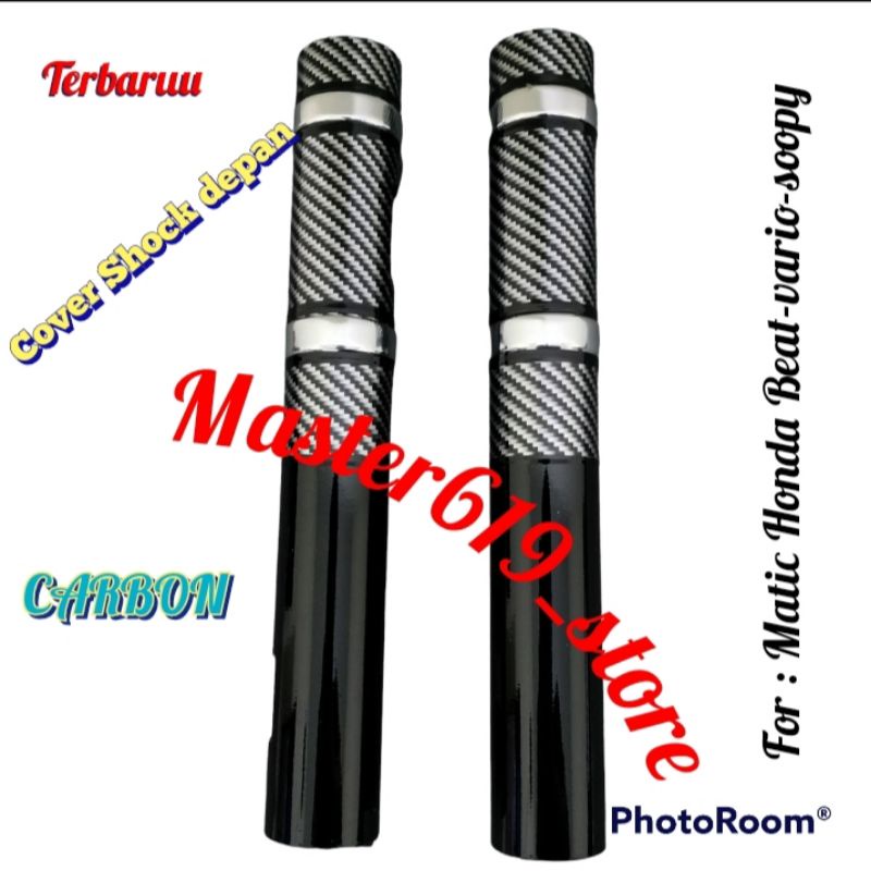 Cover shock depan carbon beat - vario 110 - vario 125 - vario 150 - scoopy karbon