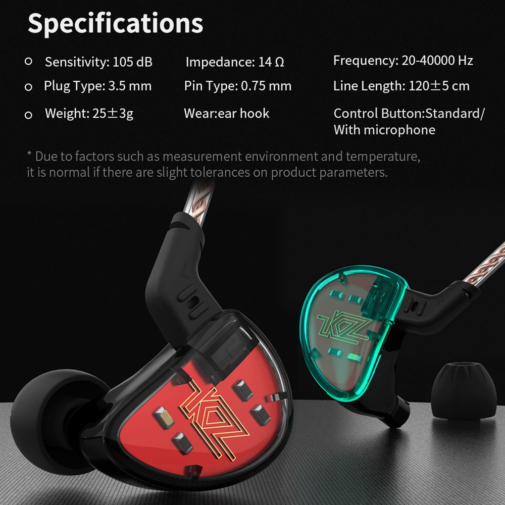 Knowledge Zenith KZ AS10 - In Ear Earphone - HYBRID 5 DRIVER