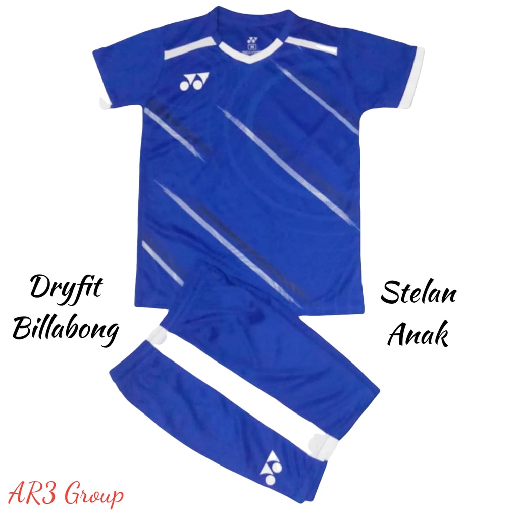 Baju stelan olahraga anak usia SD SMP baju badminton baju bulutangkis baju volly baju olahraga motif terbaru