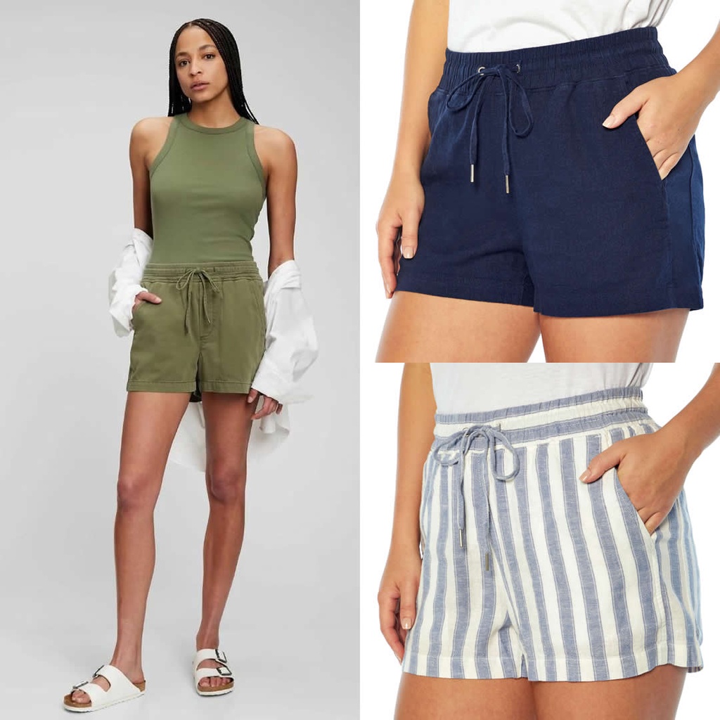 GAP Linen Short Pants celana pendek modish khusus wanita // sisa ekspor