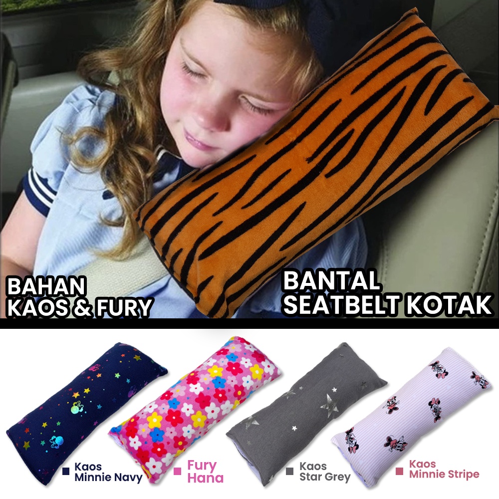 Bantal Seat Belt Mobil Anak Pink Biru Abu Car Pillow Sabuk Penagaman Safety belt Sitbelt seatbelt Empuk