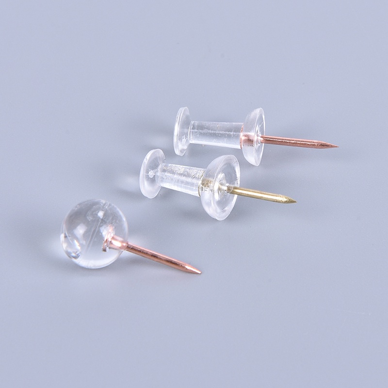 # Kaos T-Shirt Wanita Lengan Pendek Motif Print #100pcs Push Pin Transparan Untuk Kantor