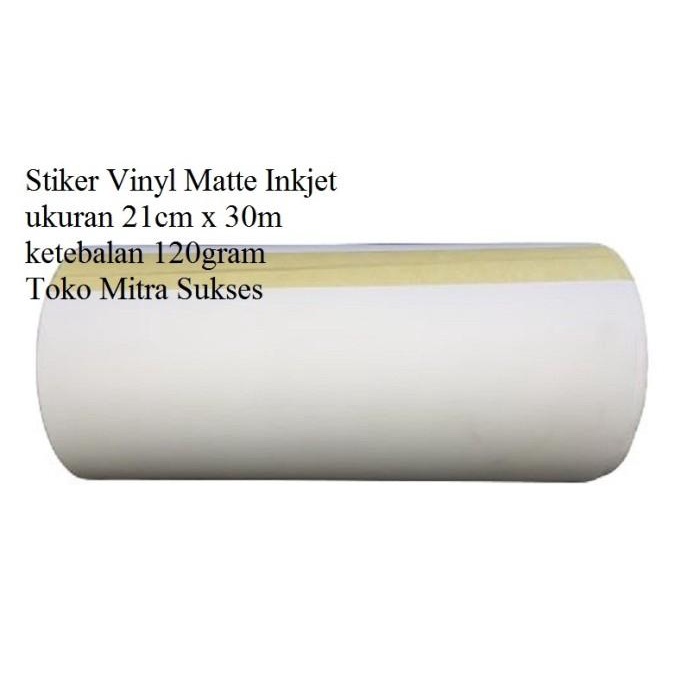 

Stiker Vinyl Matte Inkjet A4 Roll - 21cm x 30m