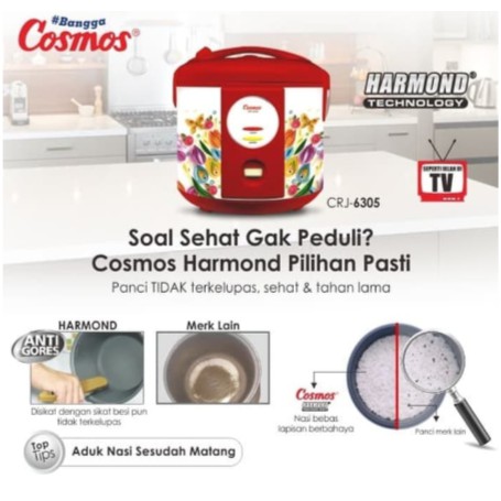 Cosmos Rice Cooker / Magicom 2 Liter Anti Gores Harmond CRJ-6305