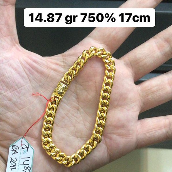 Gelang rantai tebal kadar 700 emas asli