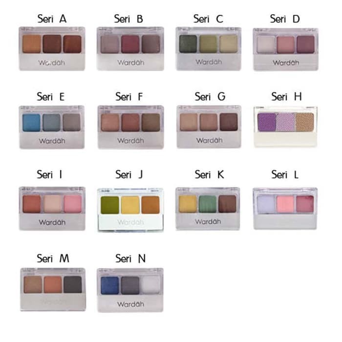 ORIGINAL - Wardah Eyeshadow 3 in 1 Warna Lengkap