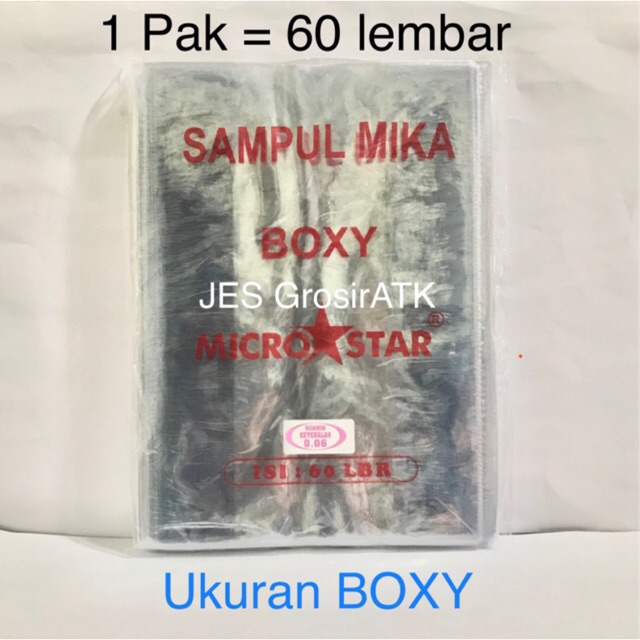 

[PAK] Sampul Buku Plastik Mika BOXY-GROSIR (60 lembar)