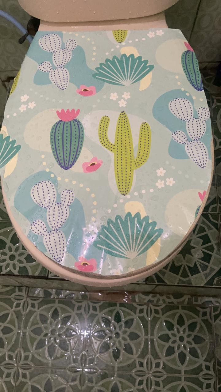 Sticker Kloset Full Body Motif Kaktus