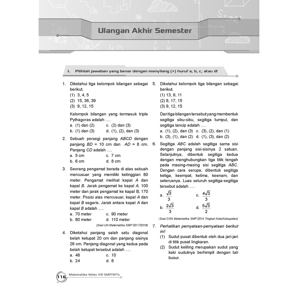 View Kunci Jawaban Lks Matematika Kelas 8 Semester 1 Kurikulum 2013 Background