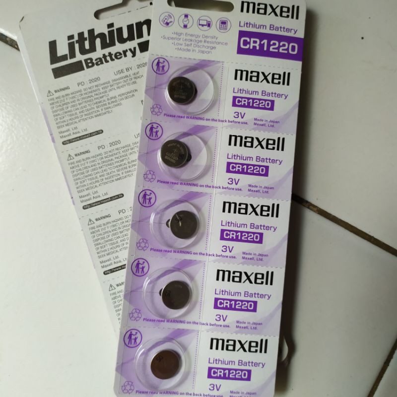 Baterai Maxell CR1220 ORIGINAL Lithium Battery 3 Volt