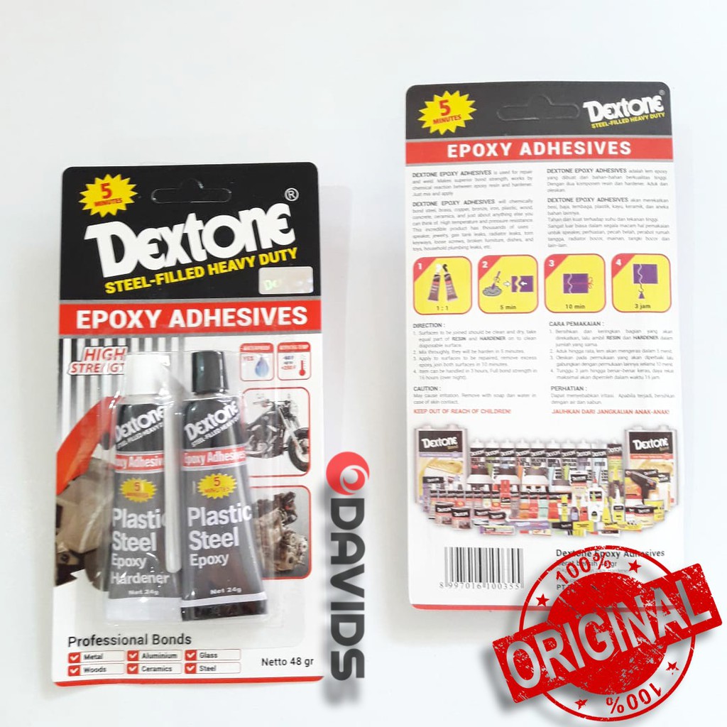 Dextone Lem Besi Epoxy Serbaguna 48 gram