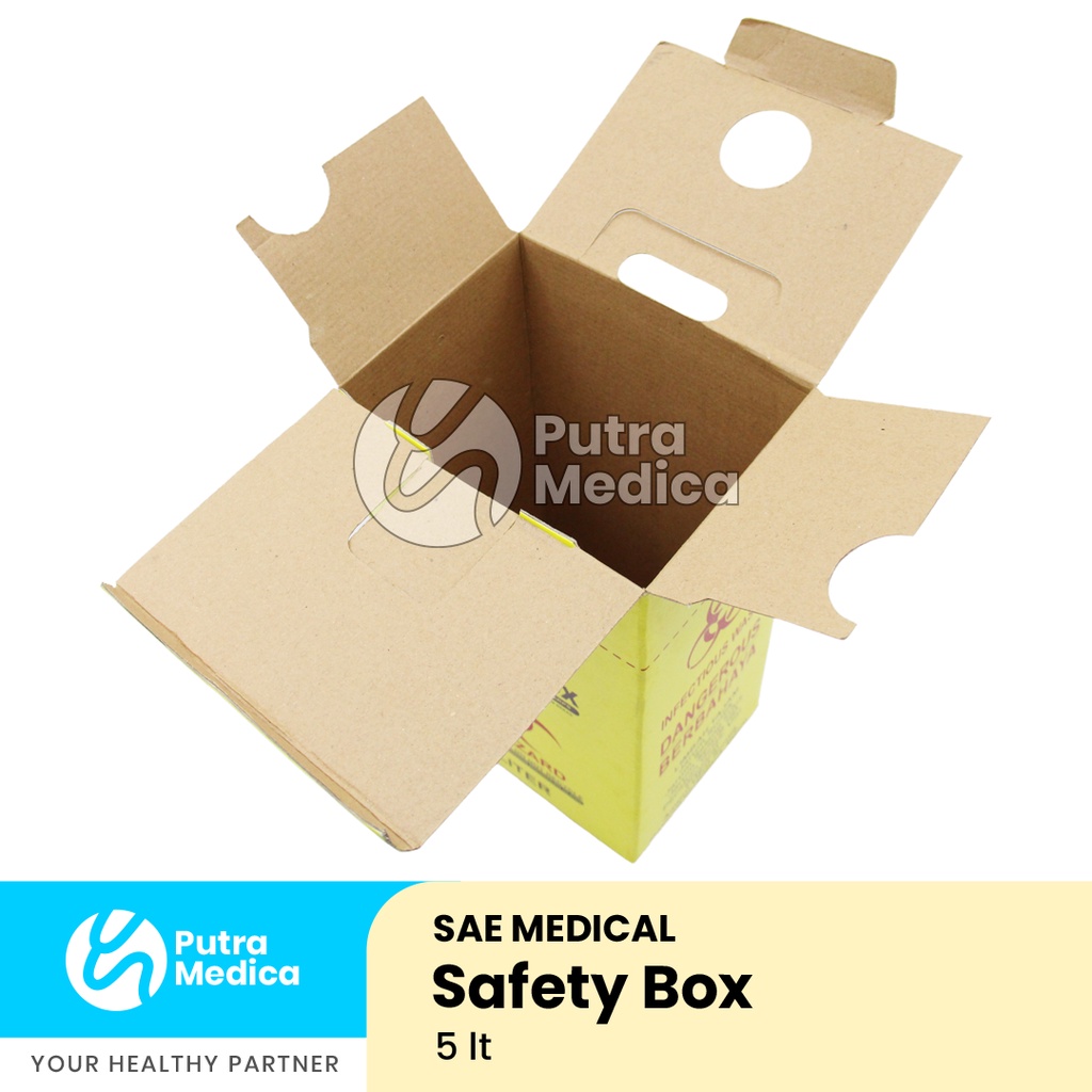 Safety Box 5 Liter / Kotak Limbah Medis Khusus Benda Tajam