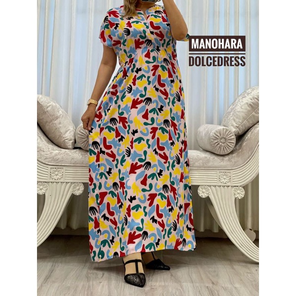 Daster Arab Dolce MANOHARA Long Dress Rayon Semata Kaki