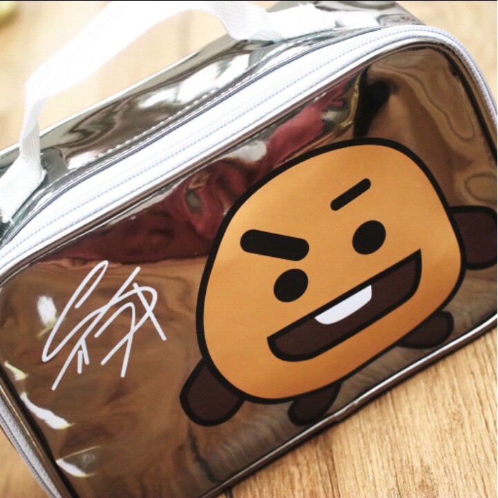 Dompet Kosmetik BT21 Hologram UKURAN JUMBO Tas BTS Kosmetik Make Up Tenteng