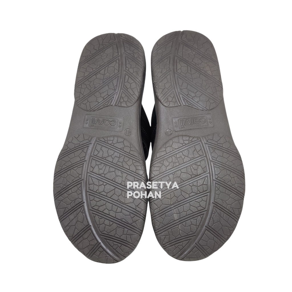 Sandal Kulit Pria Slop Carvil Original - Sendal Slide Pria Kulit Original Carvil