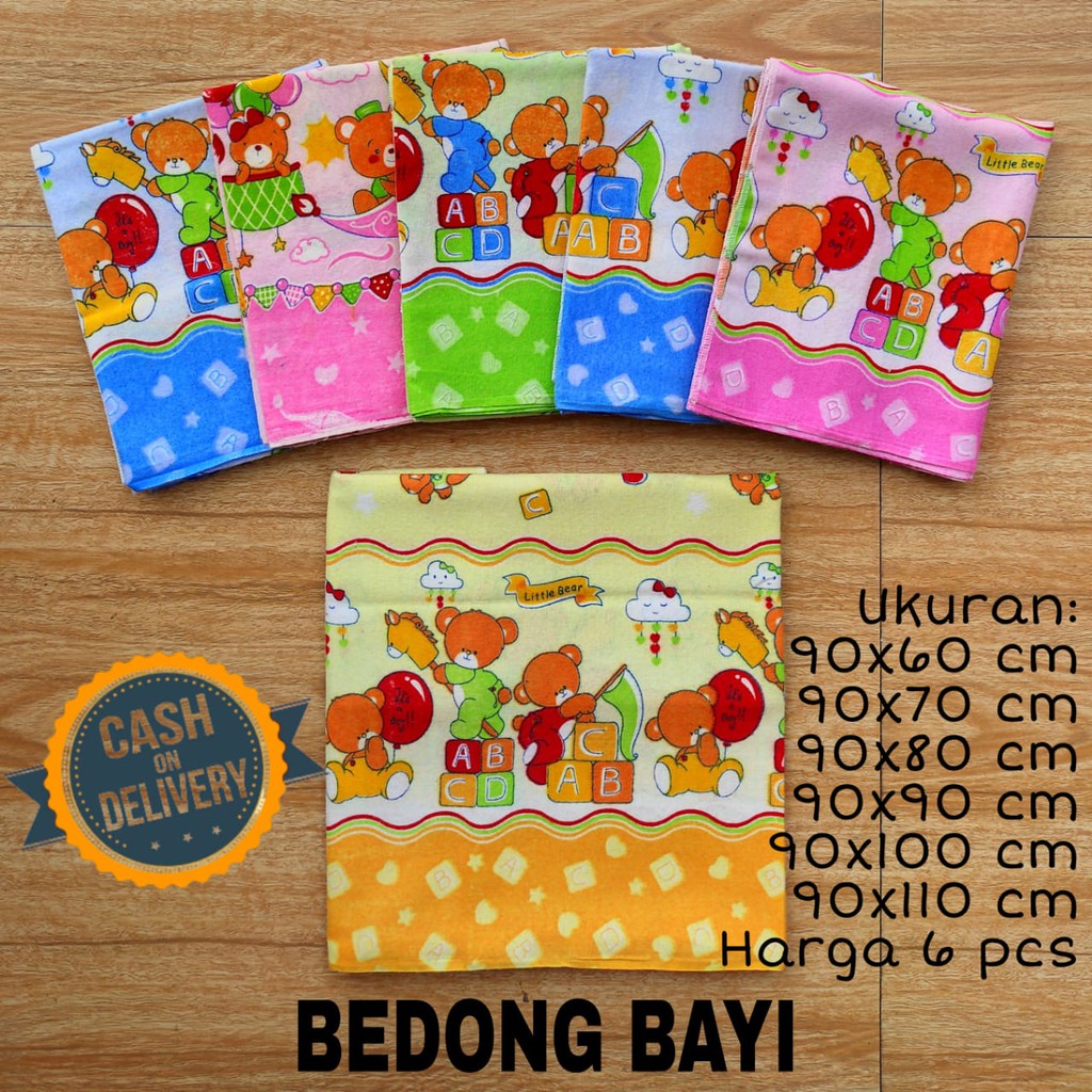 1/2 LUSIN (6 pcs) Bedong bayi TERLENGKAP dan TERMURAH perlengkapan bayi lahir