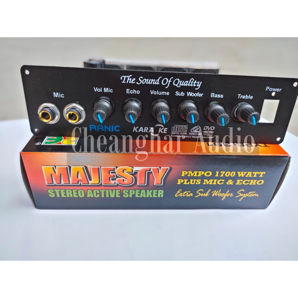 Kit Power Amplifier Speaker Aktif Stereo Karaoke Plus Echo 1700W PMPO Majesty