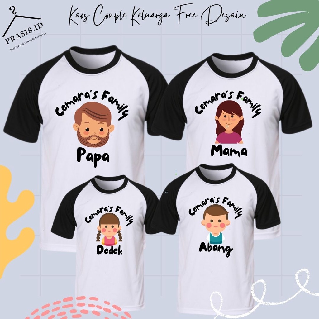 KAOS COUPLE KELUARGA / FAMILY  FREE DESAIN MURAH / HARGA GROSIR