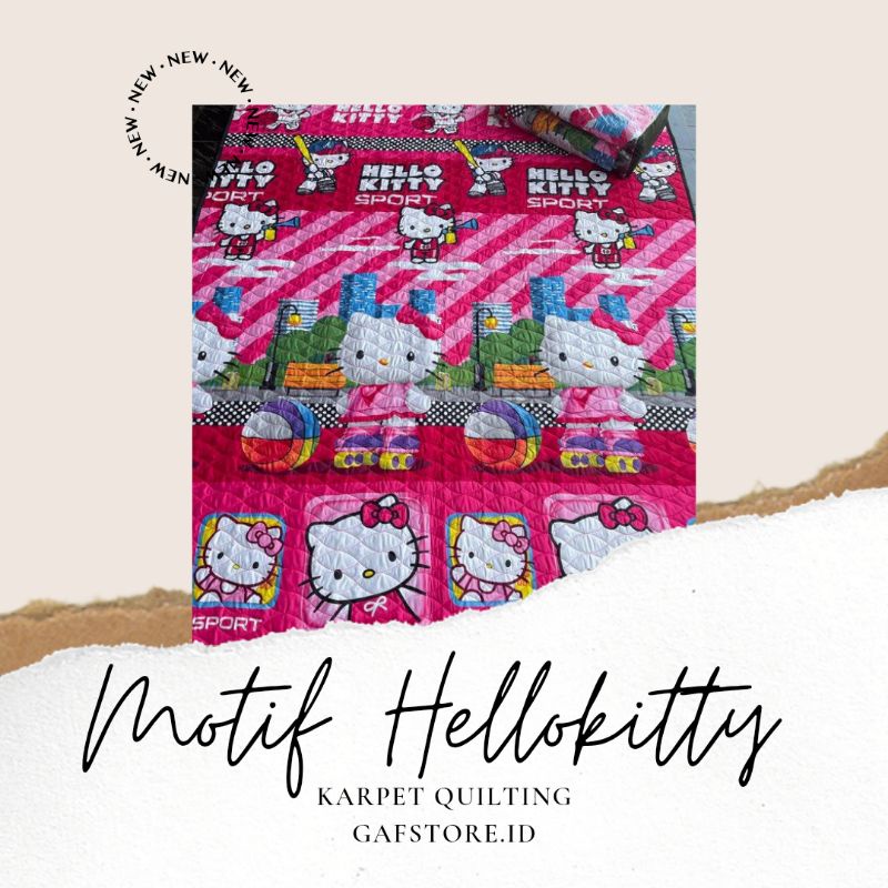 Karpet quilting motif HK JUMBO | Karpet karakter Hellokitty | Karpet lantai