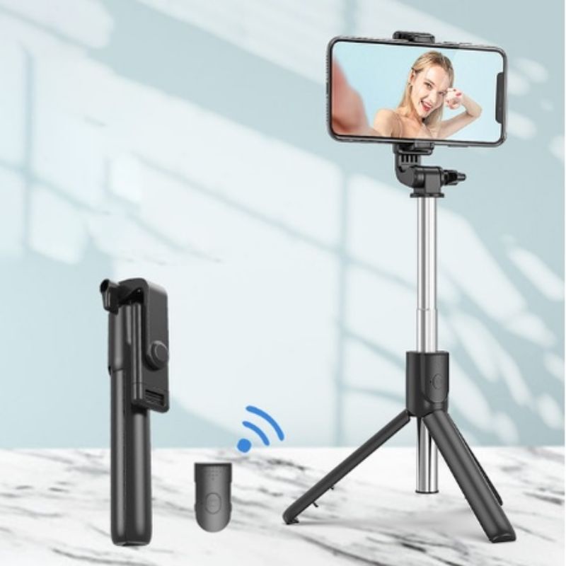 Tripod Tongsis Tomsis 3in1 R1 Remote Bluetooth Shutter serbaguna Ms88