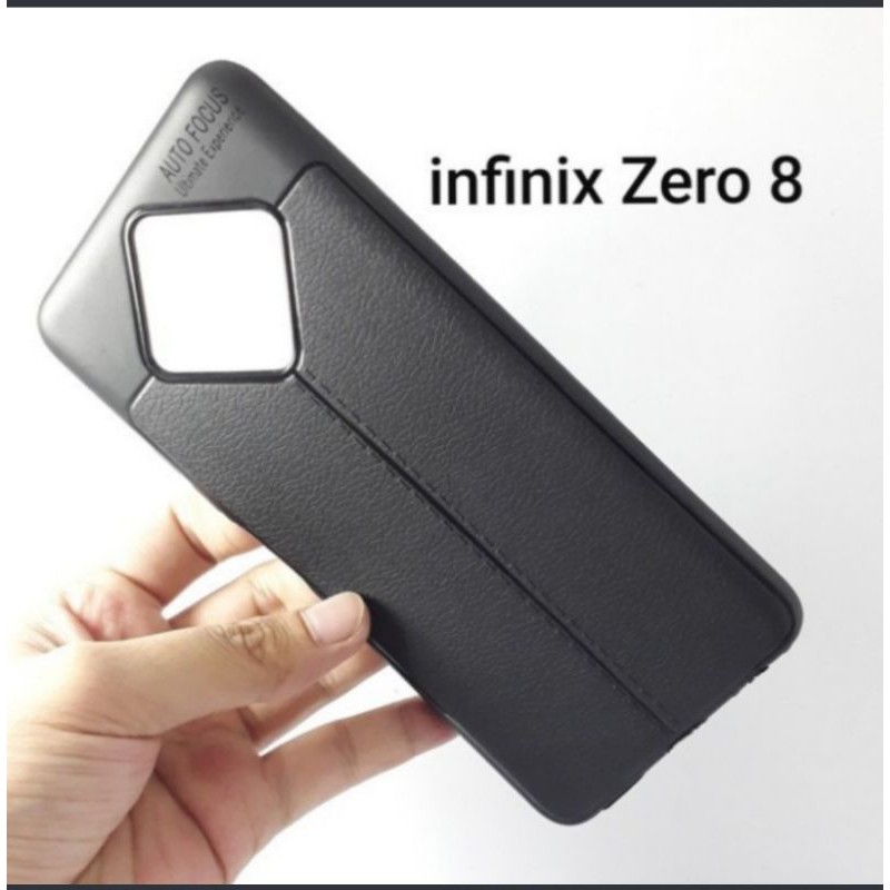 Infinix Zero 8 New Auto Focus Carbon Leather Case Silikon