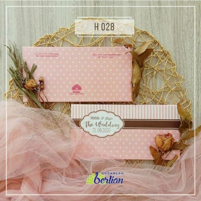 Blangko Undangan Pernikahan Murah H 028 Hard Cover Embos