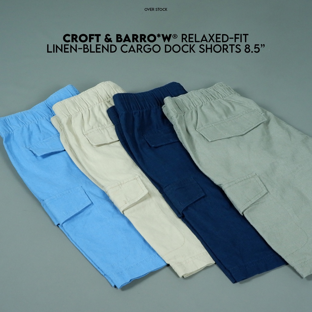 Croft &amp; Barro*w Relaxed-Fit Linen-Blend Cargo Dock Short 8,5”