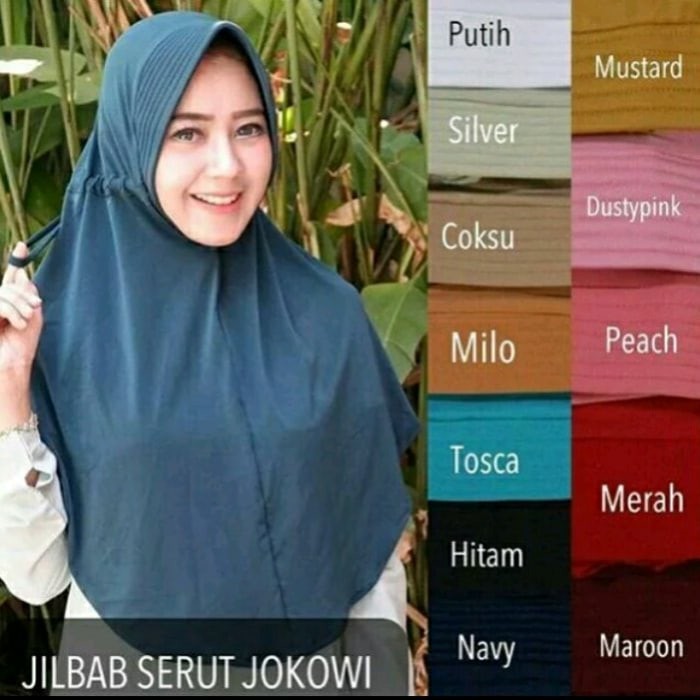 JILBAB SERUT JOKOWI RANDOM (TDK PILIH WARNA) /jilbab serut adiba terlaris termurah