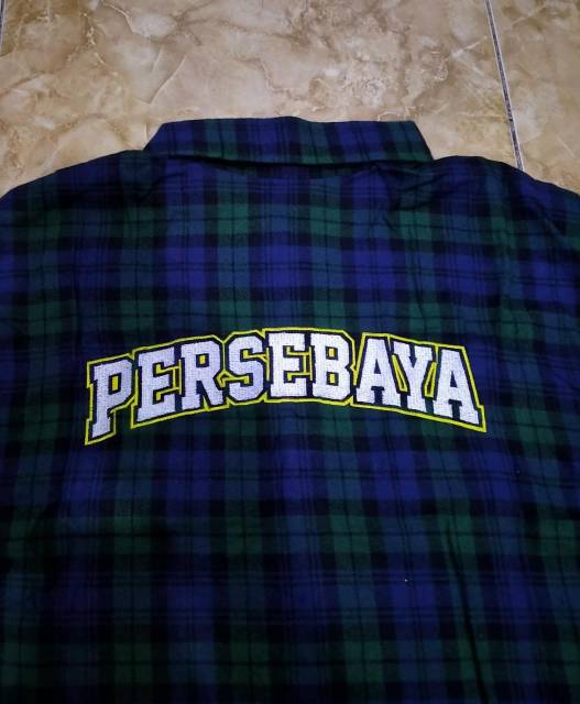 Persebaya flanel Persebaya surabaya kemeja Bonek bonita Hem lengan panjang