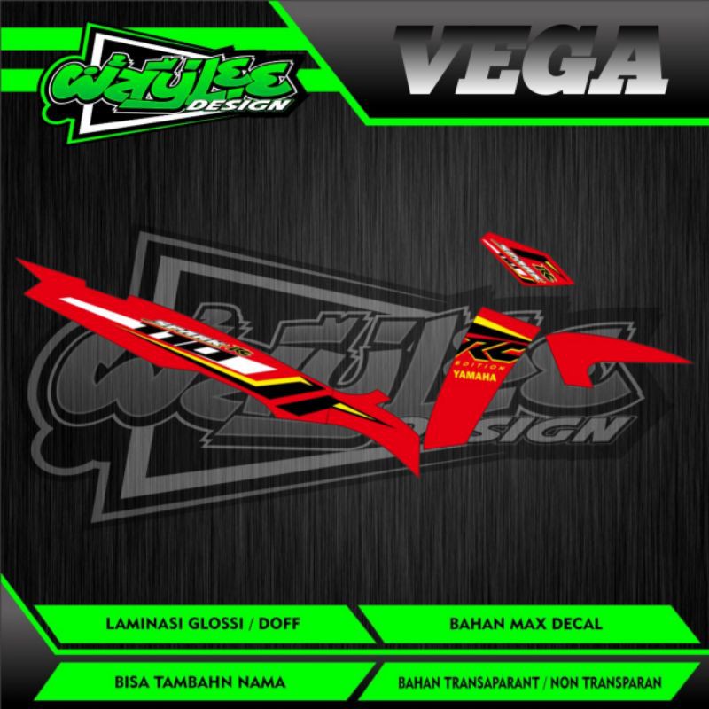 Striping Vega R lama SPARK RC merah