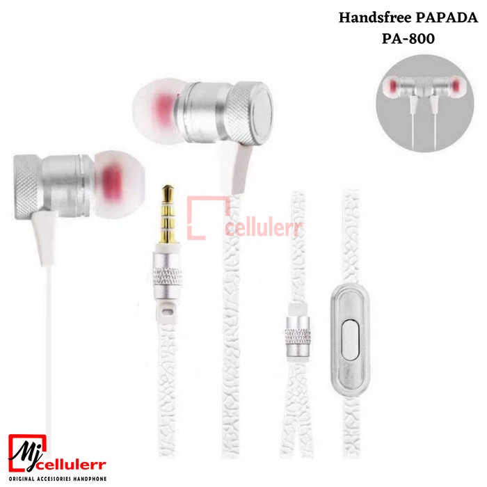 [ PA-800 ] Metal Bass Earphone Papada Premium Handsfree Bass Earphone Headset Super Bass Metal Premi