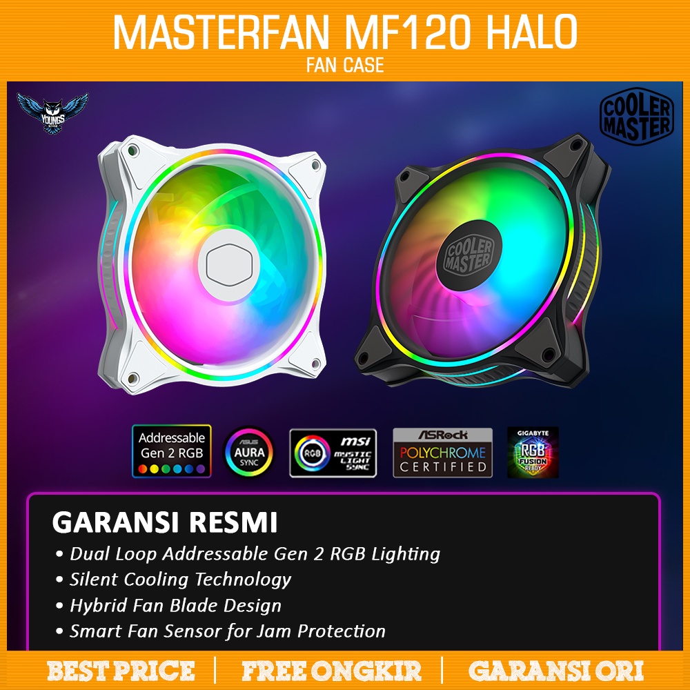 Fan Case Cooler Master MASTERFAN MF120 HALO RGB WHITE Edition Single