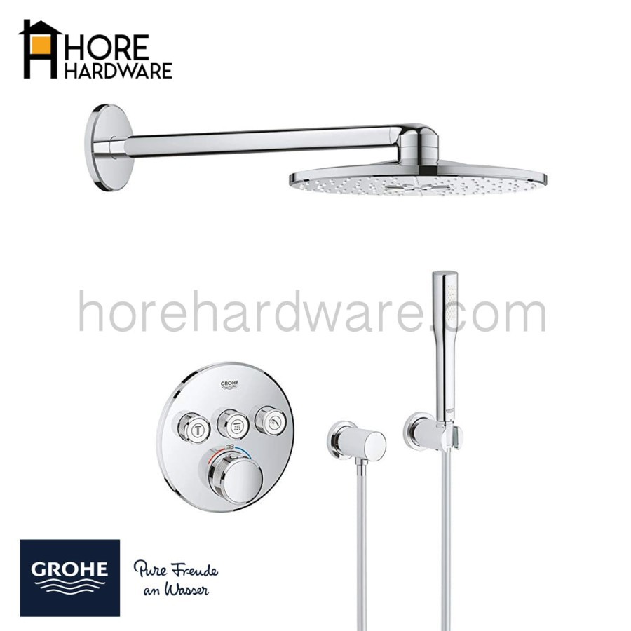 GROHE Paket Smart Control Concealed Kran Shower Tanam Bulat 34705000