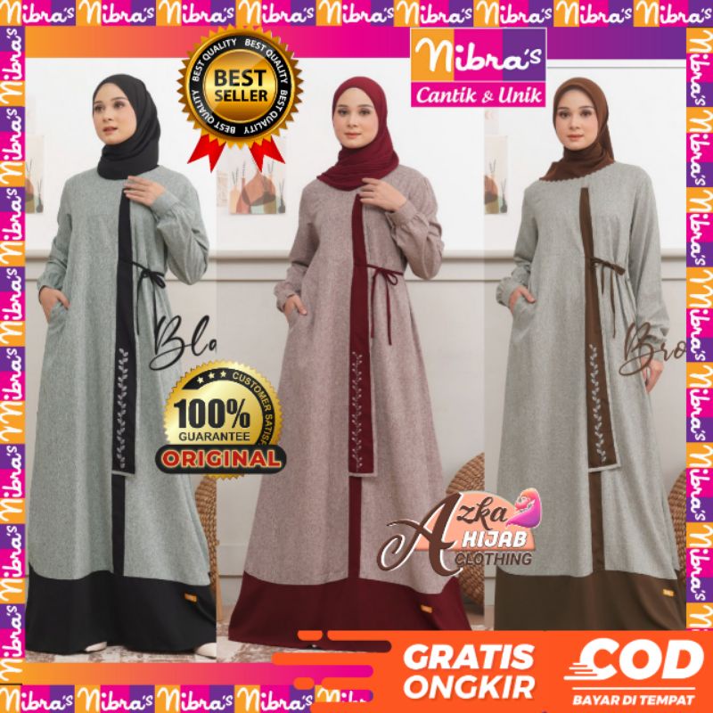 GAMIS NIBRAS NB B76 /BAJU GAMIS TERBARU 2023 / GAMIS SIMPLE ELEGAN / GAMIS MODERN / DRESS CANTIK / D
