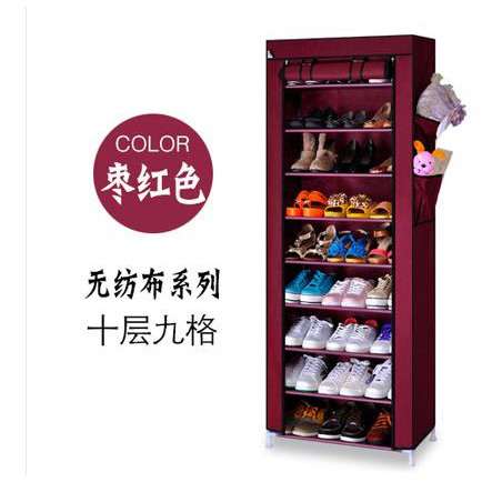 Tempat Sepatu Dusk Rack Cover Shoe Rack 10 Rak Sepatu Kain Praktis Unik Lemari Shopee Indonesia