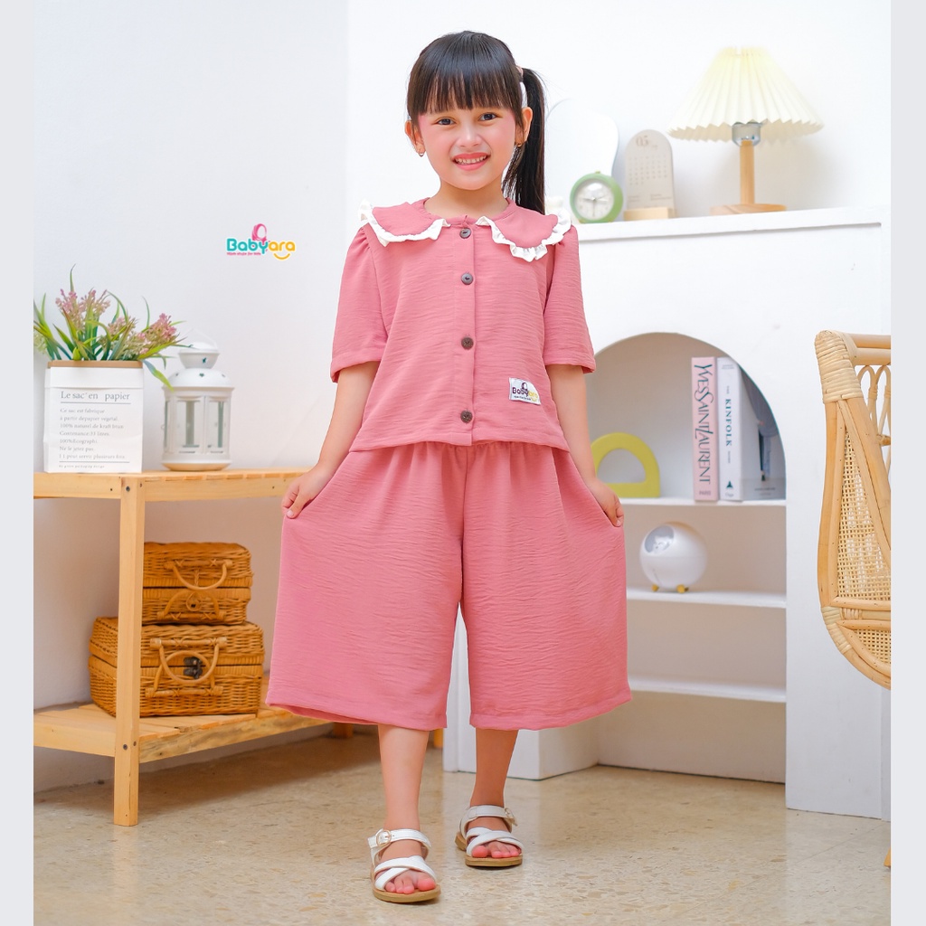 One Set Luna By Babyaara, Setelan Anak Perempuan 8 Tahun, Setelan Anak Crinkle, Baby Ara