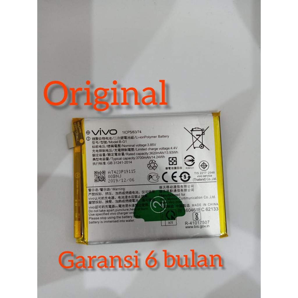 Baterai Batere batre Original Vivo V15 Pro B-G1 Original l