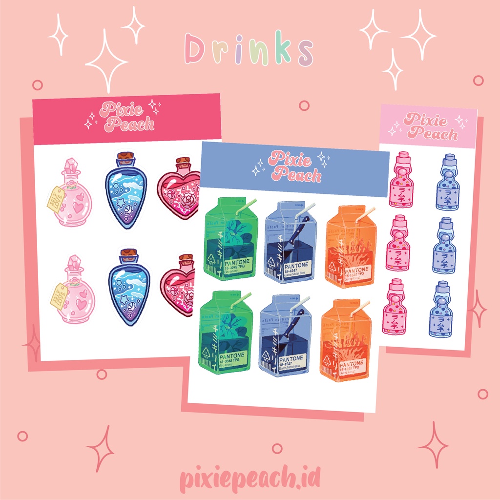 

Stiker Aesthetic cute tumblr |Decorative Stickers drink stiker