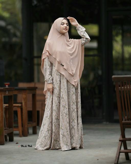 Bohemian dress cierra | gamis syari crep | gamis motif busui