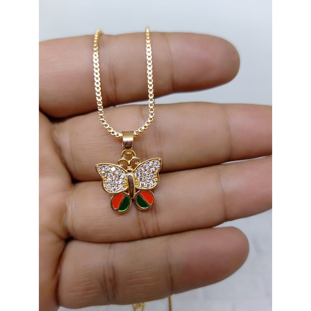 Kalung Xuping Gold Perhiasan Fashion Wanita liontin Permata Full