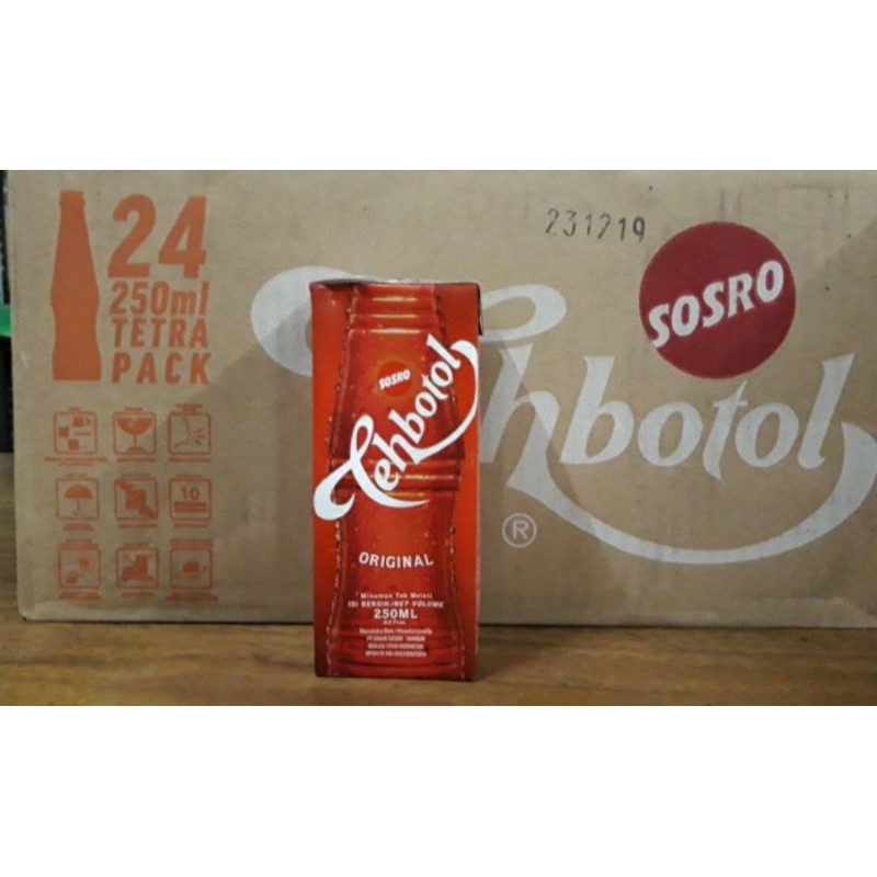 

Teh botol sosro kotak 250ml isi 24pcs / karton