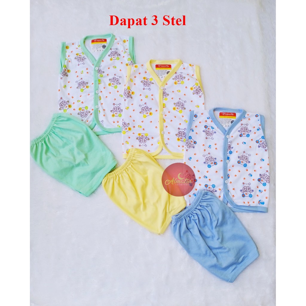 BAJU BAYI KUTUNG SNI / 3 STEL SETELAN BAJU ANAK / BAJU OBLONG ANAK KANCING DEPAN