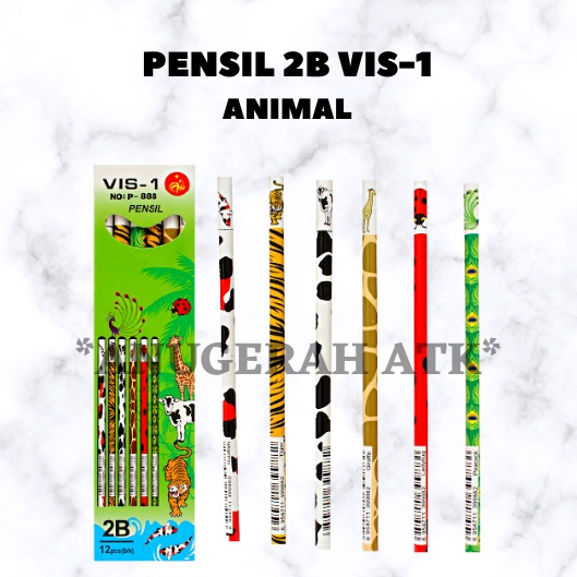 

Pensil 2B Vis-1 Motif ANIMAL (kualitas super)