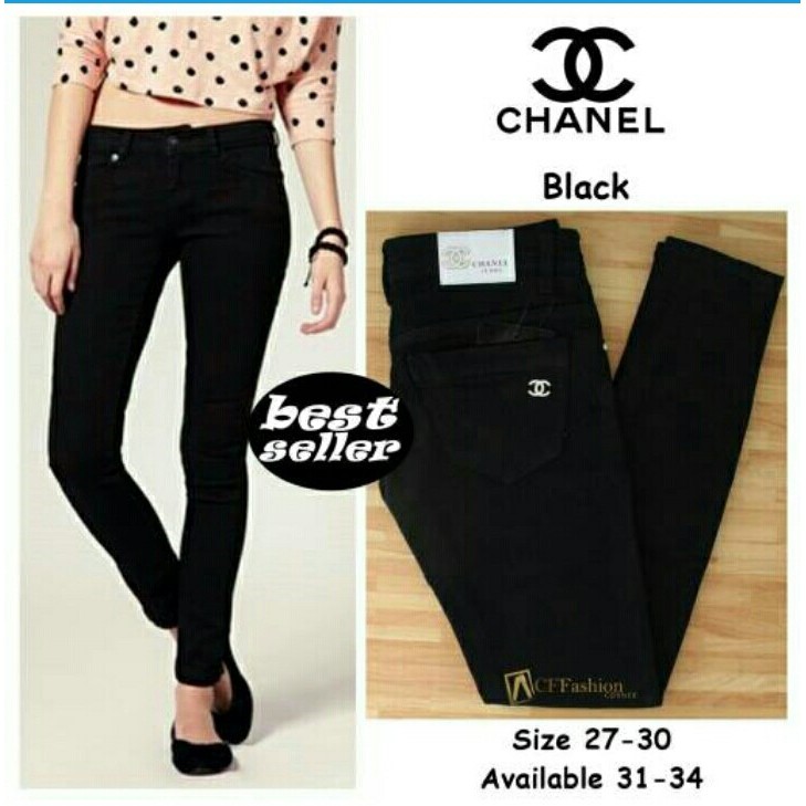 Celana Jeans Wanita / Basic Jeans Channel Super Jumbo Big Size (35-38)